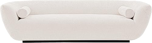 Miniatura 4 de Manhattan Comfort Ulka - Sofá Boucle contemporáneo de 96 pulgadas para sala de estar con marco de madera de pino de alta calidad, base de metal,