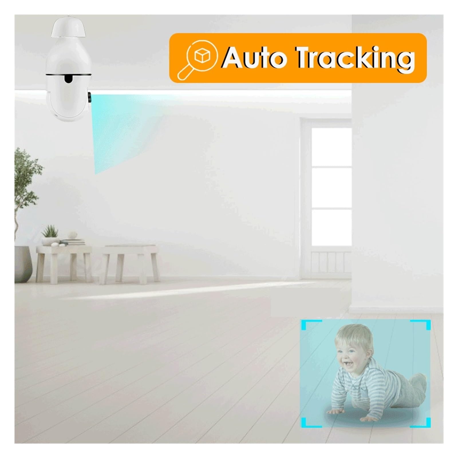 Kamera Z Żarówką 3MP E27 WiFi Baby Monitor 1/2/3 Szt. Automatyczne Śledzenie Wewnętrzny Nadzór Wideo Bezpieczeństwa W Domu Dobra Jakość Obrazu(1PC Camera Add 64G)