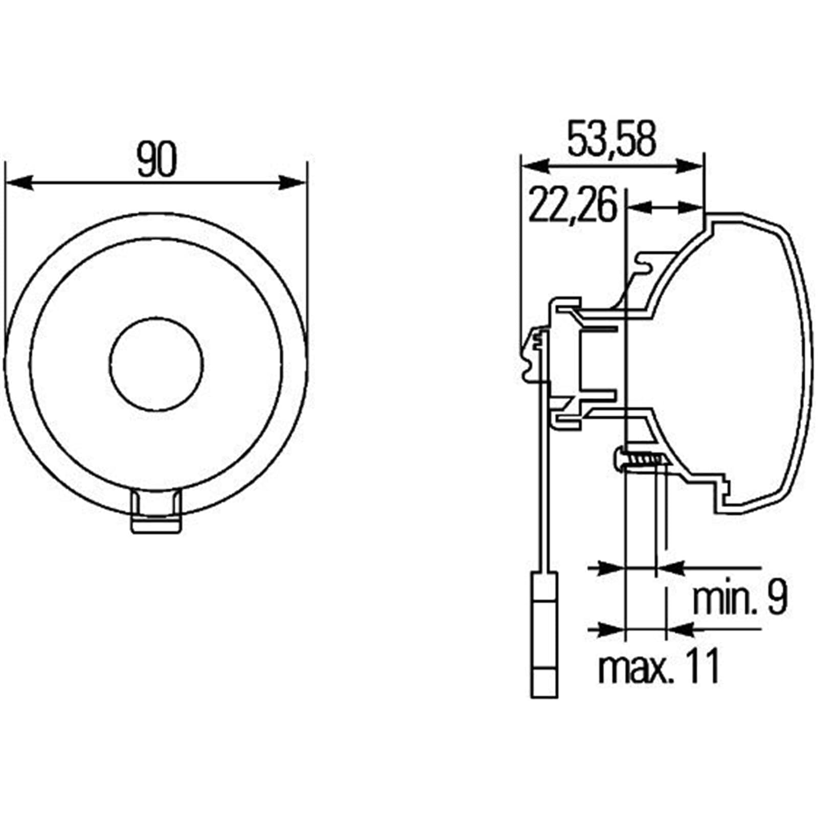 HELLA 2BA 965 039-061 Indicatore direzione, Alogeno, 12V