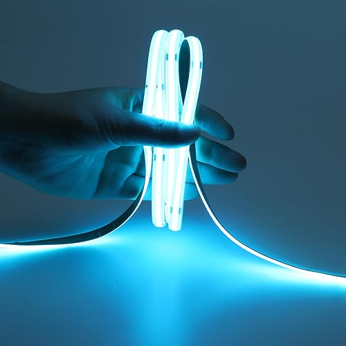 Miniatura 7 de DC 5 V USB COB hielo azul LED tira luz USB alimentada 6.6 pies2M IP65 impermeable 640LEDs alto brillo flexible luces de cinta LED