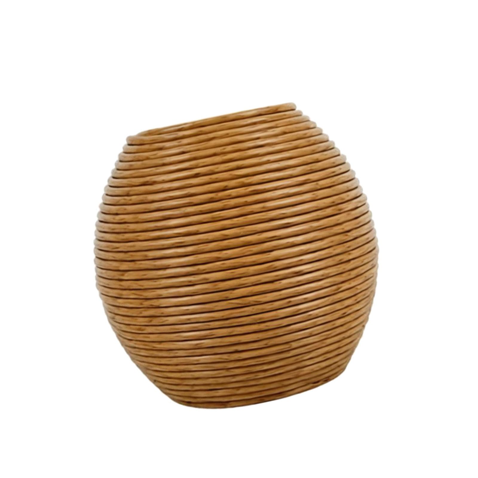 TQUXNGA Rattan Vases Decorative Woven Vase Table Centerpieces Rustics Farmhouses Home Decors Dried Flower Vase Decorative Centerpieces