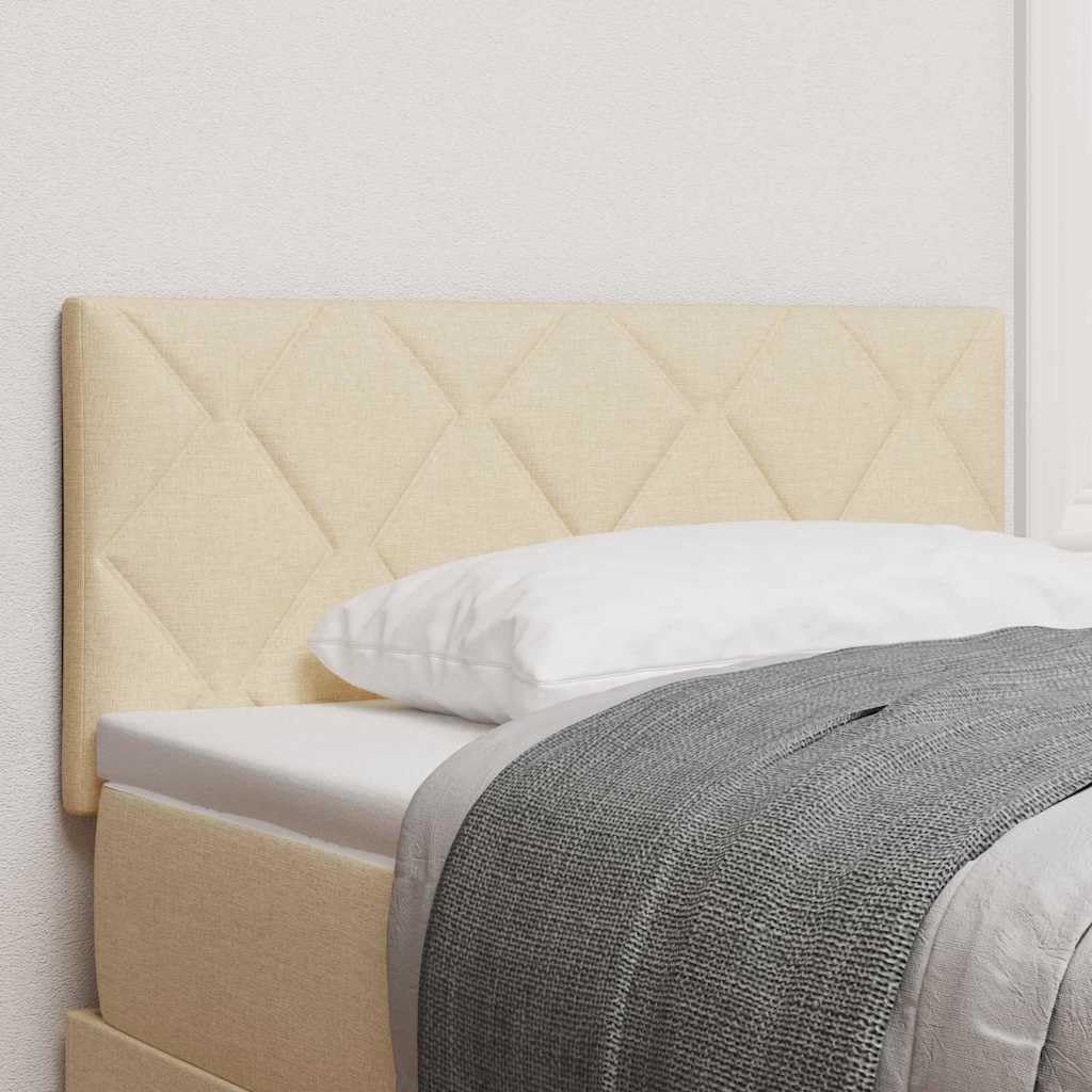 Tête de lit LED Crème 90 cm Tissu rembourré avec Cadre en Bois d'ingénierie et pin Massif, éclairage RGB Ajustable pour Chambre Moderne, Support Mural, Confort et décoration
