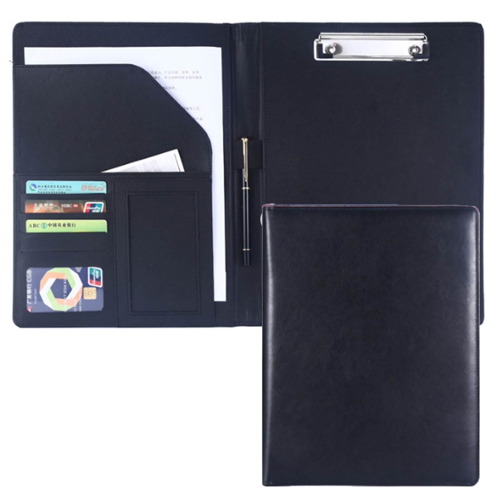 A4 Clipboard Folder Portfolio Folder Leather Conference Folder Document Folder Business Document Padfolio Office Work Portfolio Organiser Business Clipboard Folder for Business Organizer Interview