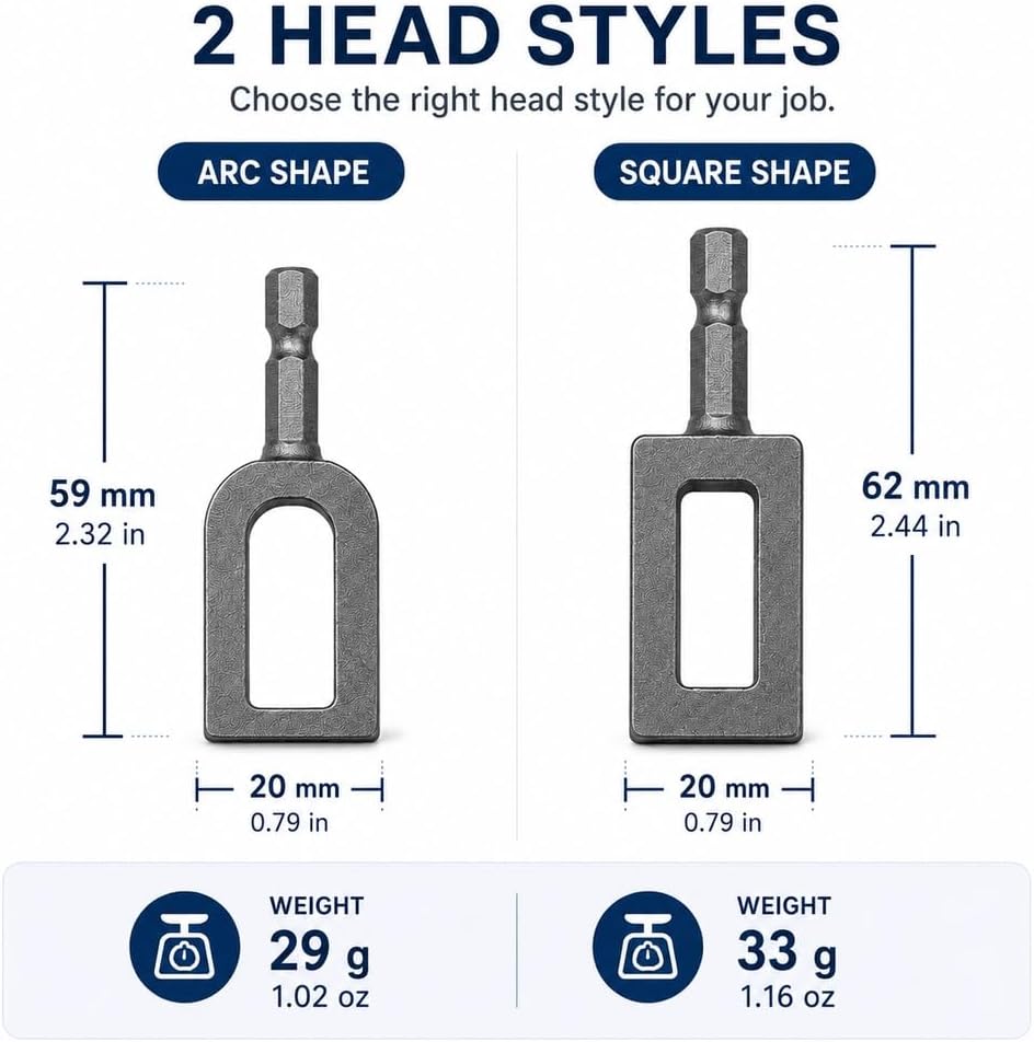 Wire Twister Drill Attachment Set, Wire Twisting Tool with 1/4 Inch Hex Shank, for Fence Repair, Rebar Tying, Farm Fencing and Construction, 2 Pack (#9 and #11 Models)