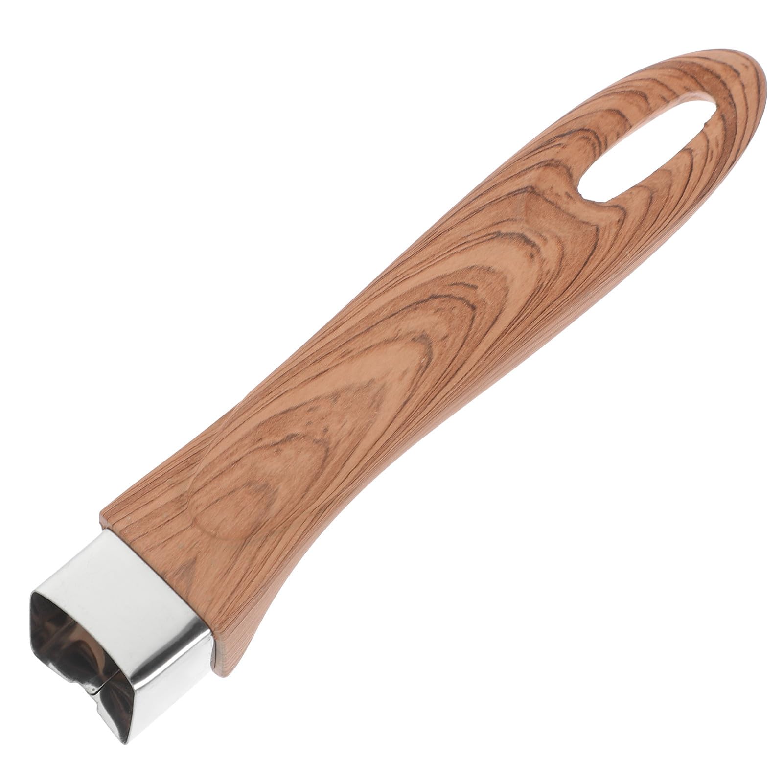 BETOOKY Manico di Ricambio per Pentola in Legno Effetto Naturale, Impugnatura Antiscottatura Termoisolante per Manico Padella e Bollilatte, Sostituzione Maniglia Multifunzionale