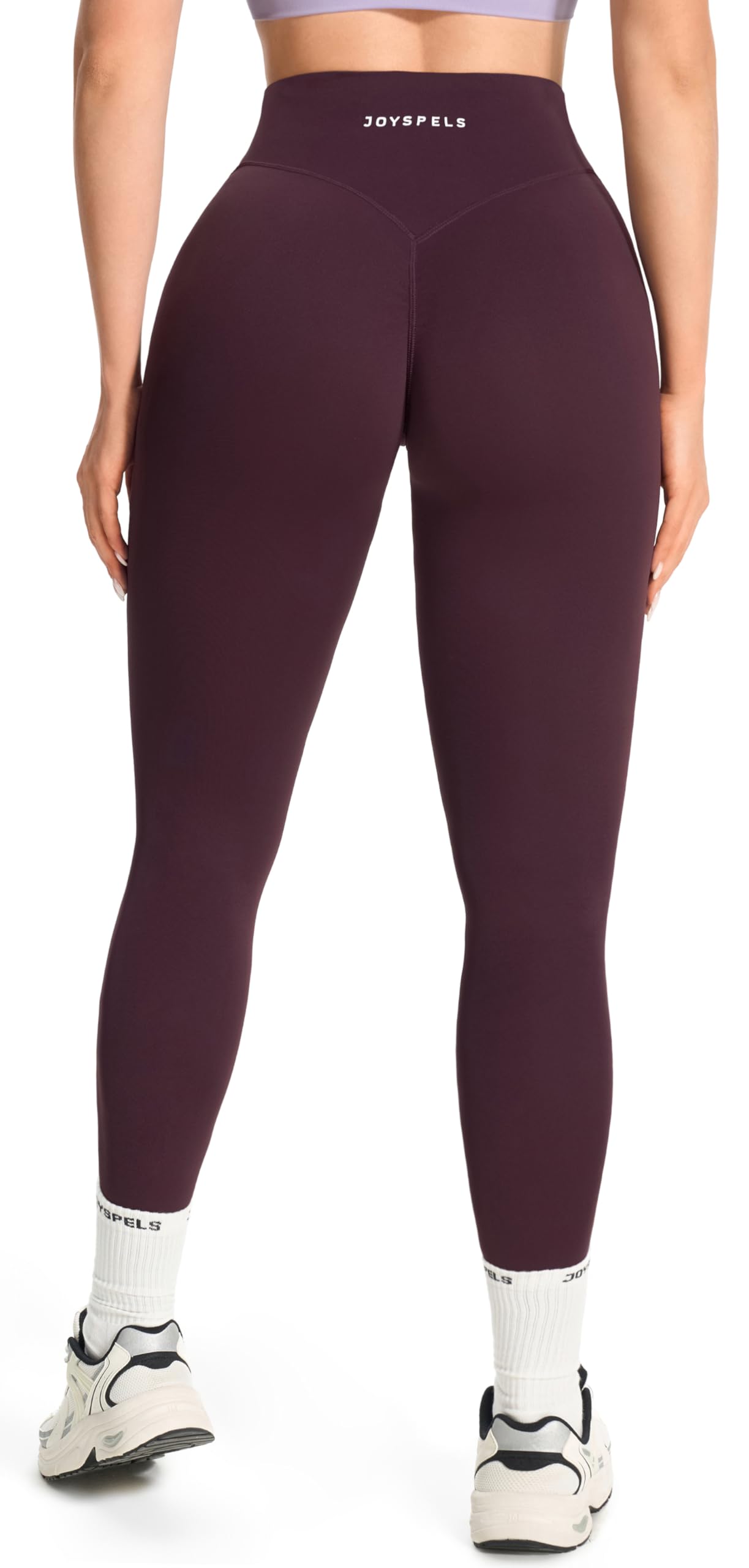 JOYSPELS Damen Sport Leggings No Front Seam - 64/71cm High Waist Yogahose mit Scrunch & Booty Lifting, Anti-Roll-Down, Butterweich & Blickdicht Sporthose