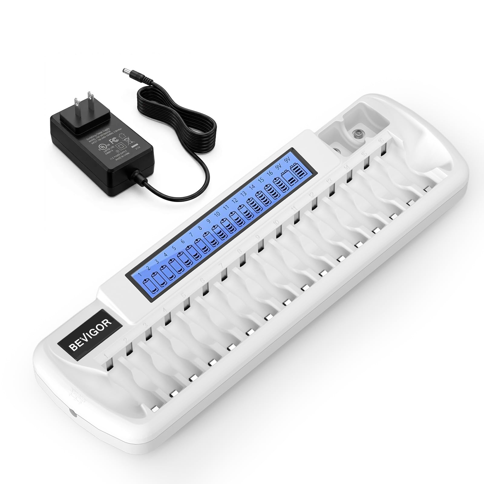 BEVIGOR AA AAA Battery Charger, Batteries Not Included