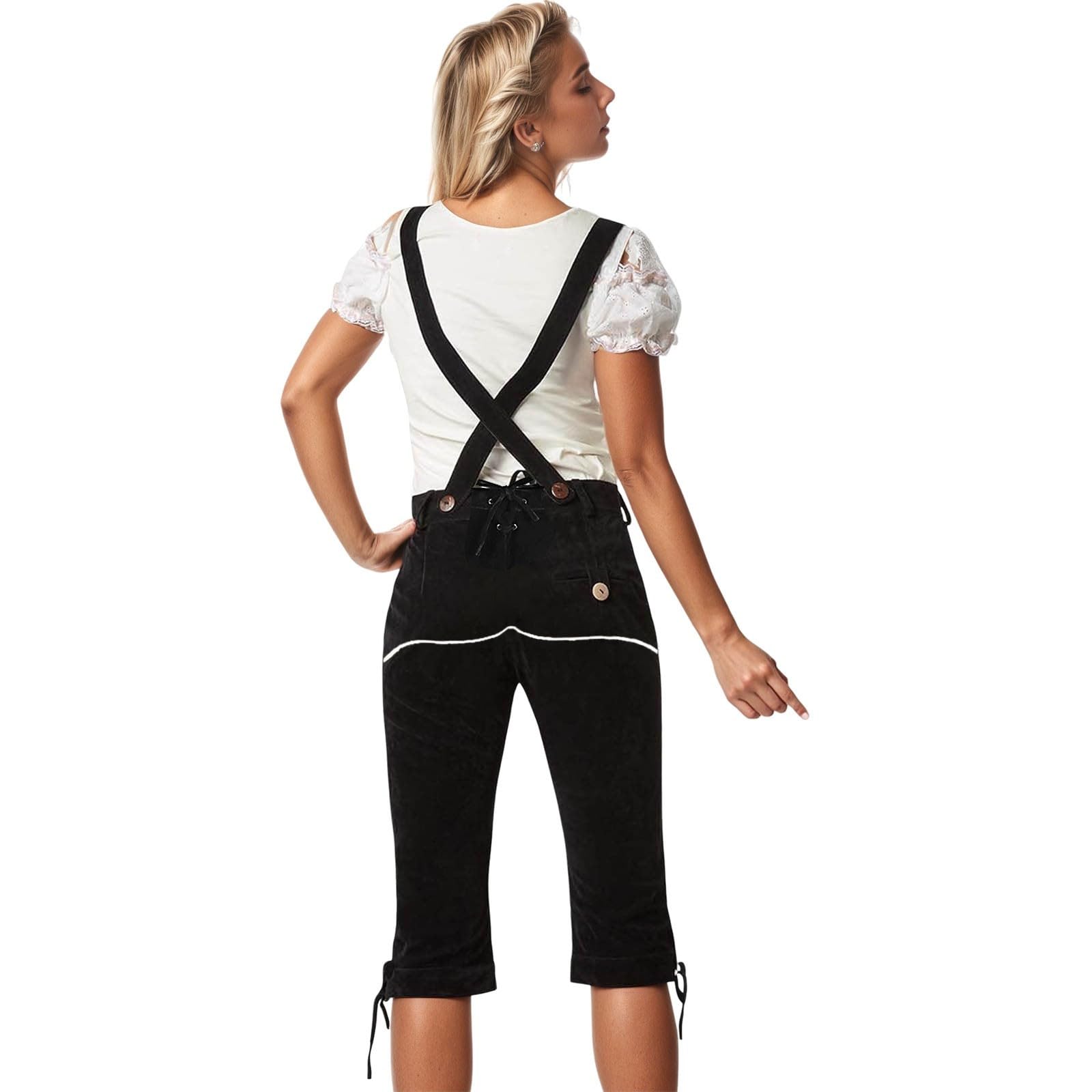 Generisch Tuta classica da donna con bretelle, elegante abbigliamento per feste in stile storico, ideale per feste, vita quotidiana, feste, versatile, con camicette, indossabile tutto l'anno, di alta
