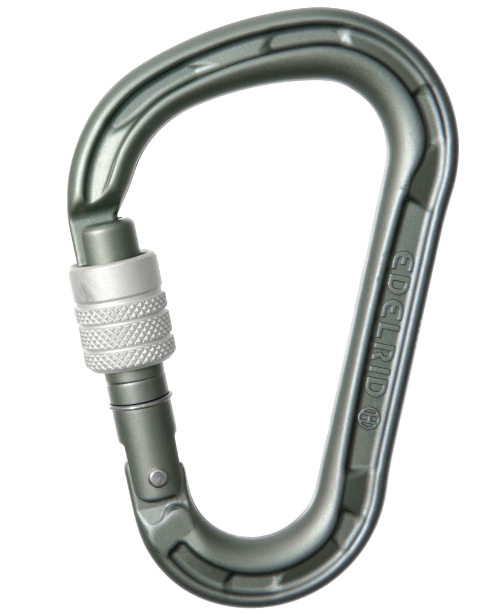 EDELRID Unisex - Adult HMS Magnum Screw Carabiner, Slate, One Size