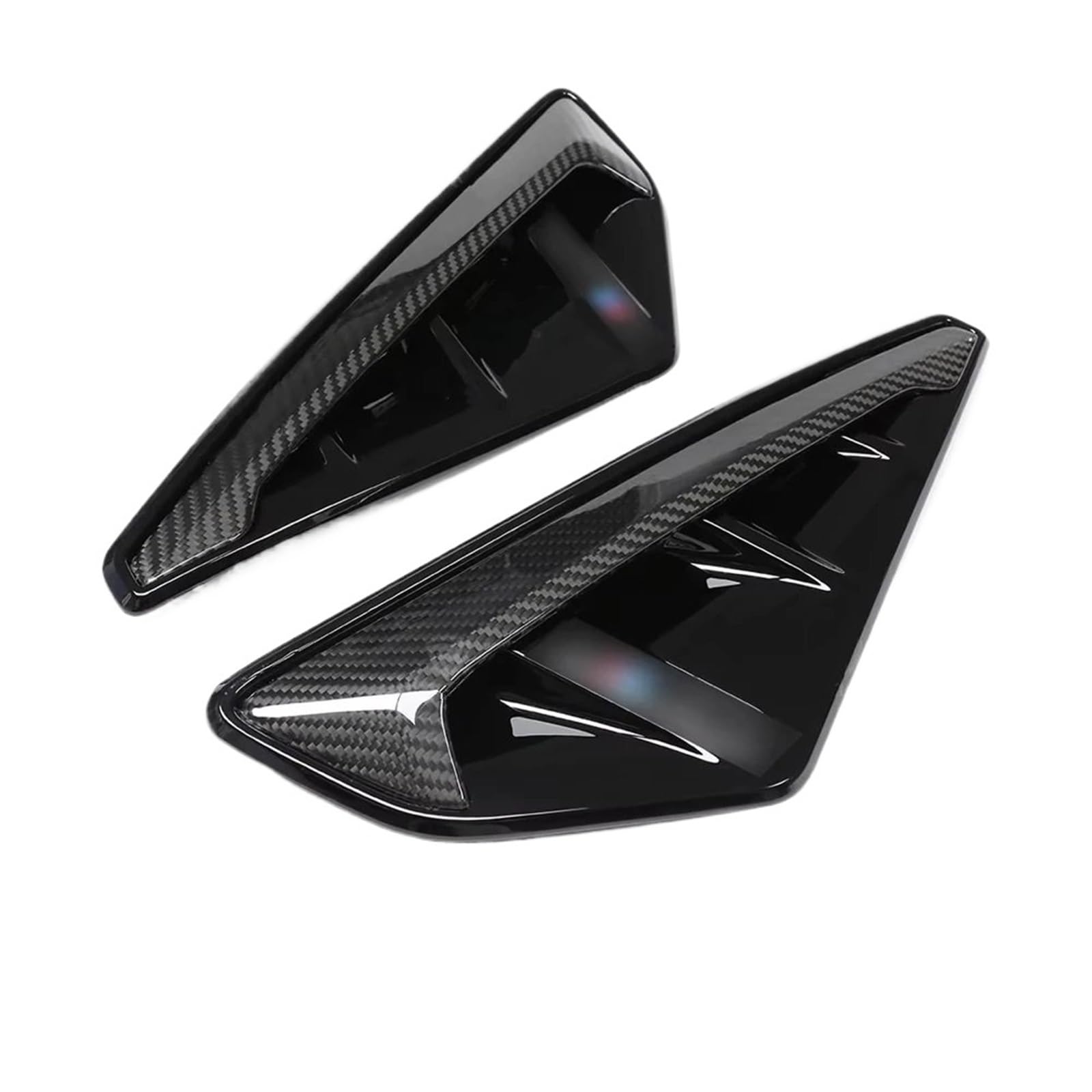EJUOYO Side Vent Decor Sticker Fit For BMW X5 G05 X5M F95 2019-2022 Fender Side Air Vent Grill Trim With Emblem Replacement Car Fender Side Vents(Carbon LOOK)
