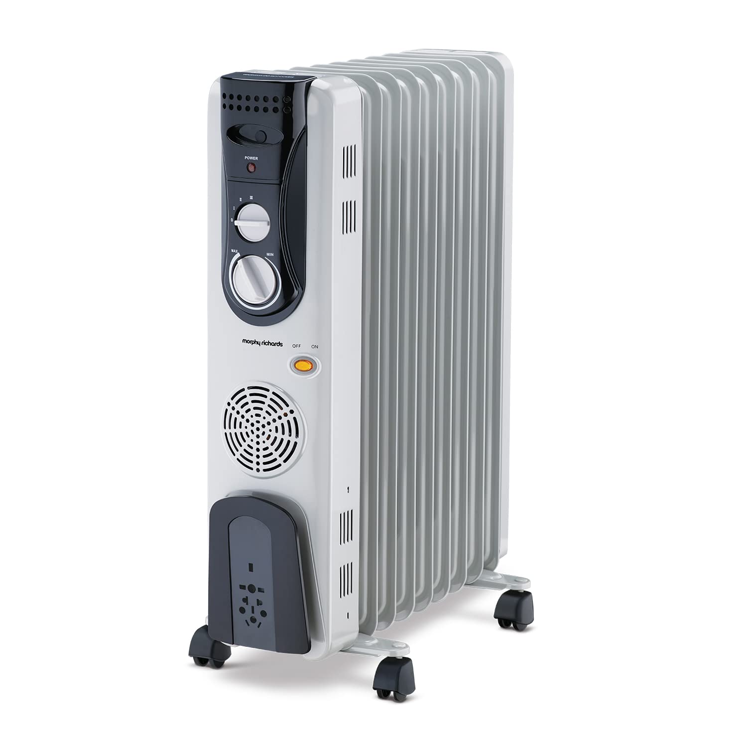 Morphy Richards OFR Room Heater, 9 Fin 2000 Watts Oil Filled Room Heater  with 400W PTC Ceramic Fan Heater, ISI Approved (OFR 9F White/Black) :  Amazon.in: Home u0026 Kitchen