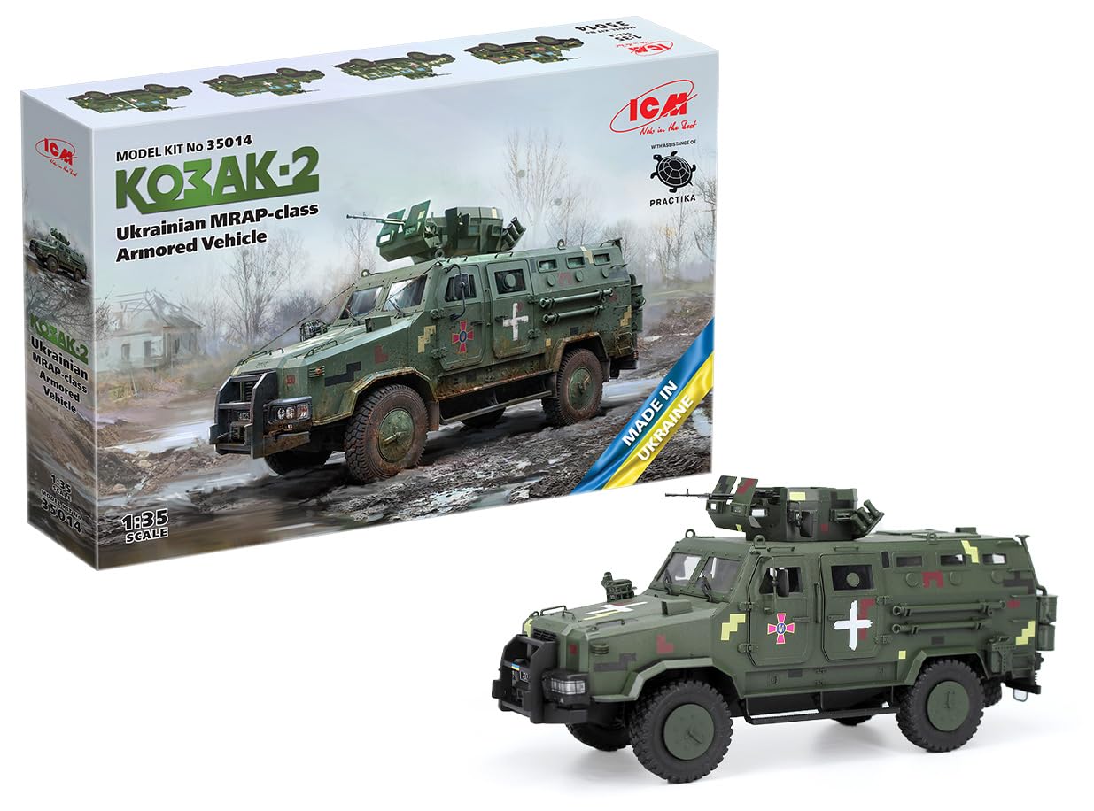 Amazon.com: ICM 35014 - 'Kozak-2', Ukrainian MRAP-Class Armored