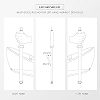 Vista 6 de hecef Acero afilador de 10 pulgadas, barra de afilado de carbono de diamante, afilador de cuchillos afilado, acero de afilado antideslizante