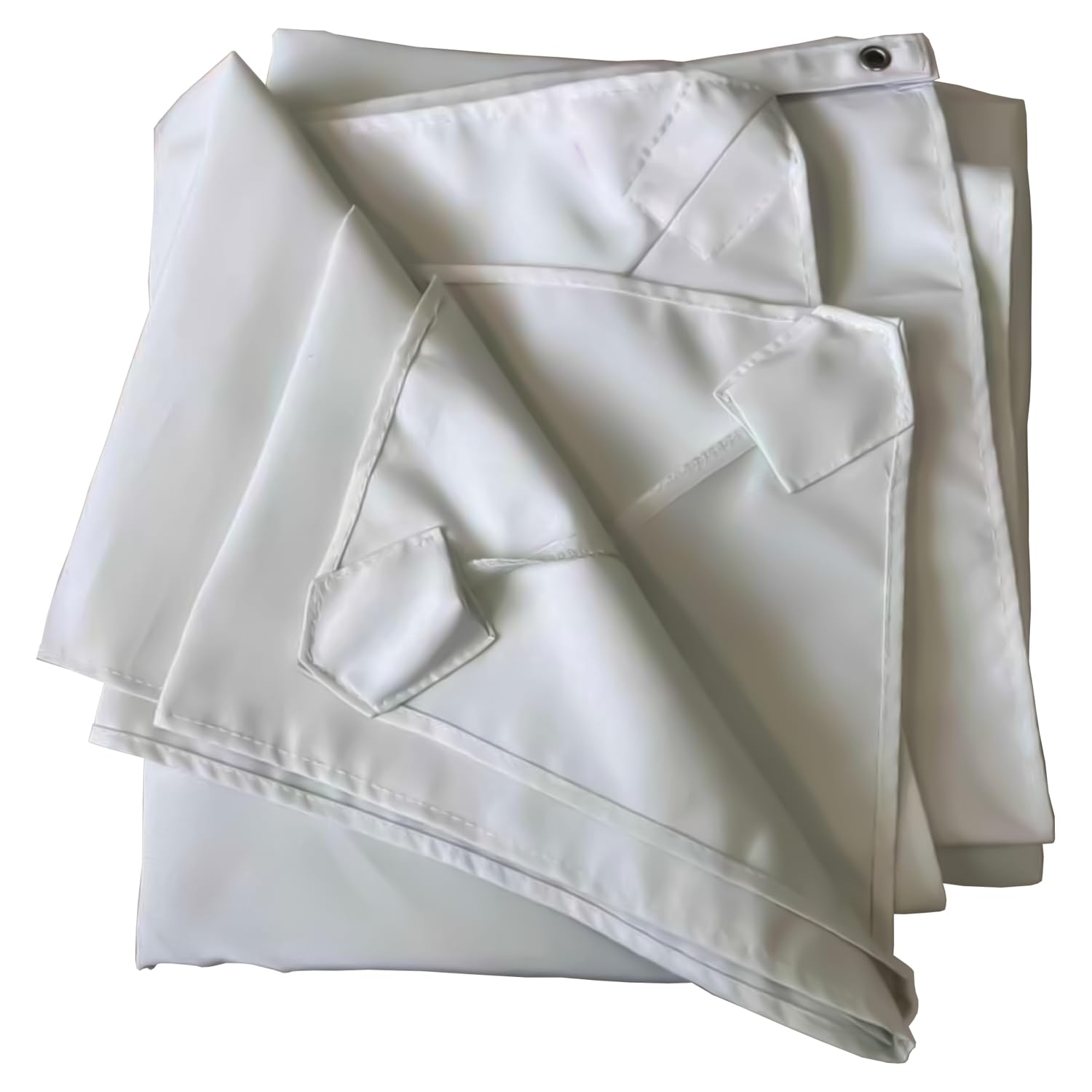 Toile de Rechange pour Parasol déporté Molokai 3x3m Blanc – carrée, Polyester déperlant et Anti-UV