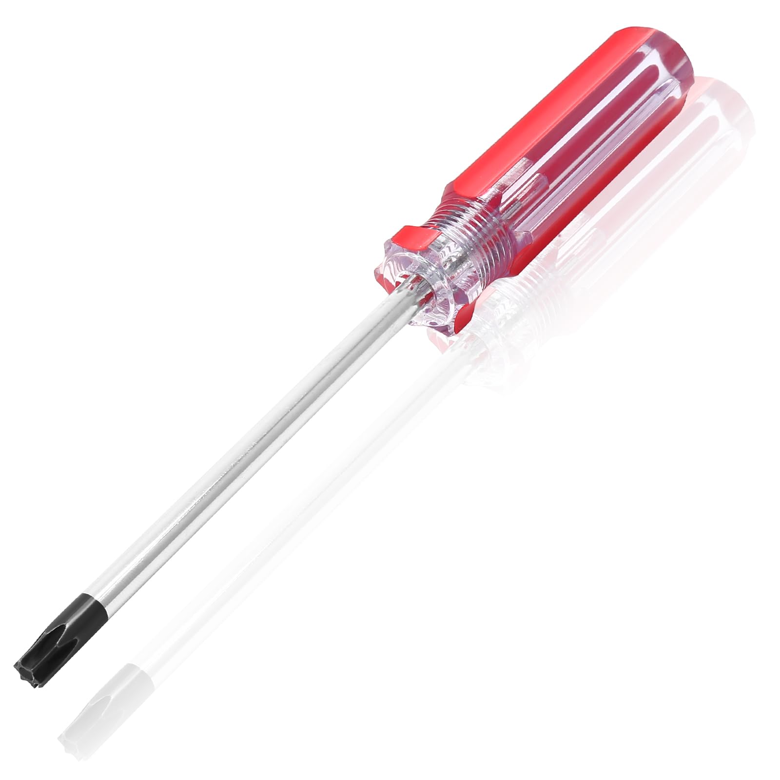 Bonsicoky T30 Torx Security Screwdriver with Magnetic Tip Plastic Grip, Torx Screwdriver for Computer Repairing, Home Appliances(Red, 185mm/ 7.3")