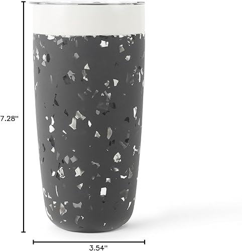 Miniatura 5 de W&P Porter - Vaso aislado de 20 onzas, revestimiento de cerámica, sin regusto metálico, para agua, café y té, boca ancha aislada al vacío, apto para