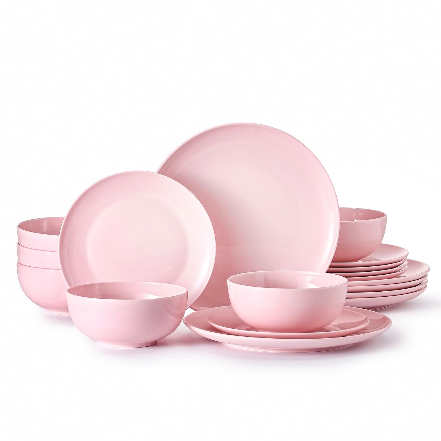 Amazon.com | KINGSTONE 18-Piece Bone China Dinnerware Set for 6