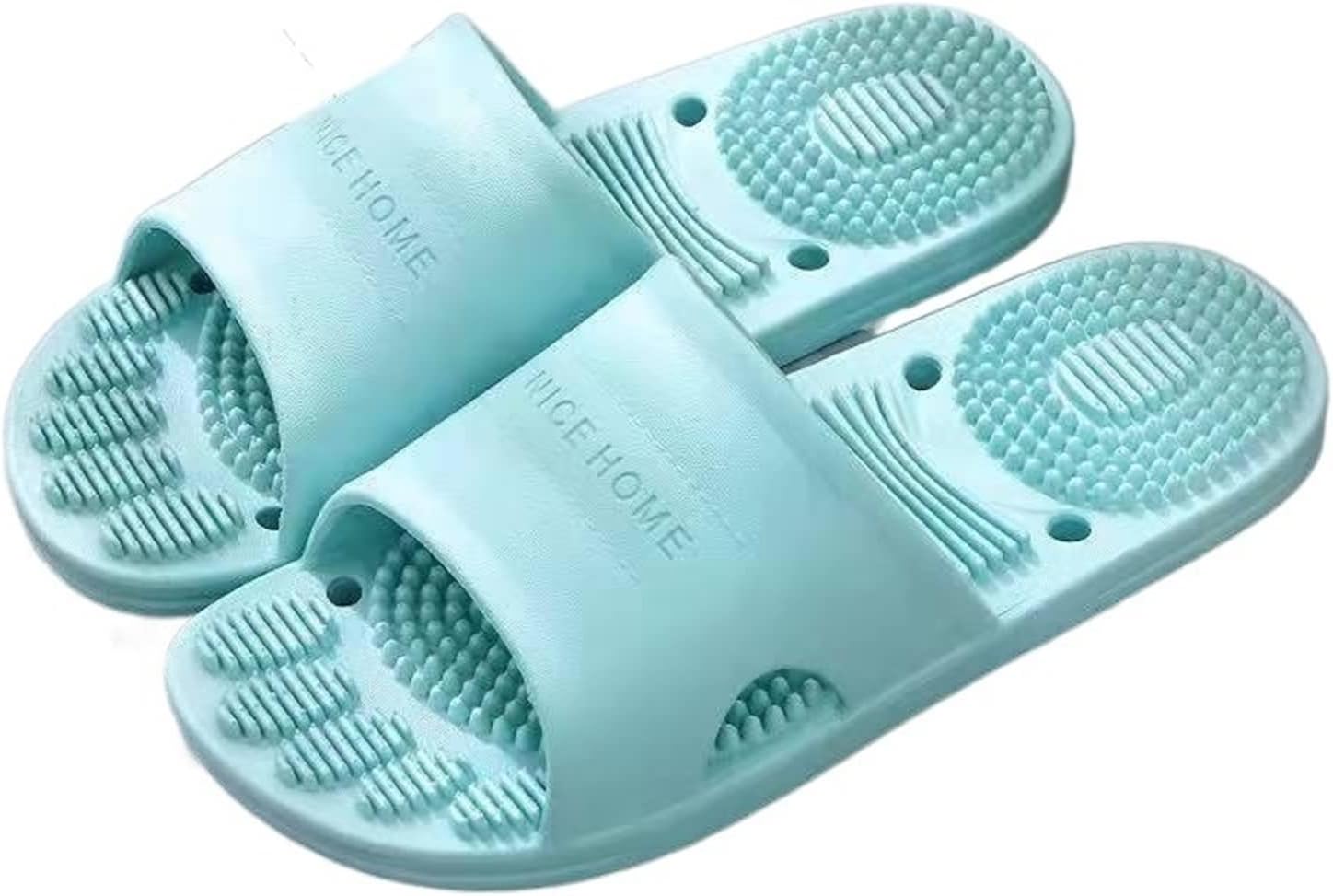 Shark Slippers Household Slippers Foot Massage Female Summer Sandals Bathroom Slipper Non-Slip Soft Sole Women Indoor Couples Shoes Summer Sandals (Color : Blue, Shoe Size : 36/7)