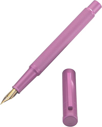 Miniatura 213 de Hongdian Black Forest - Pluma estilográfica de punta media, diseño clásico con convertidor y estuche de metal Negro -,Azul,Latón,Fibra de