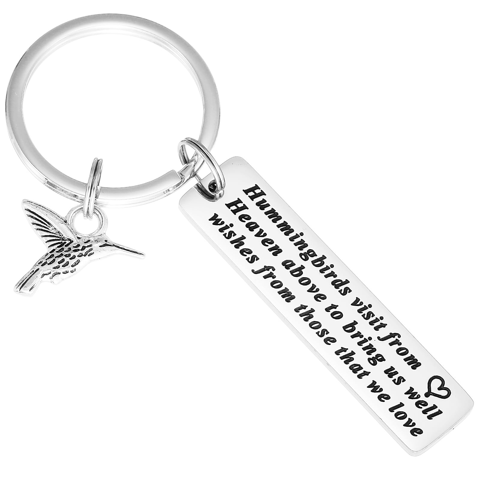 Hummingbird Keychain Memorial Keychain Jewelry Sympathy Gift for Loss of Loved One Keychain