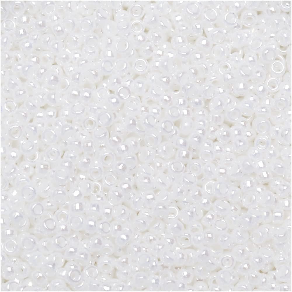 White Pearl 8.2g 2050pcs Round Glass Seed Bead