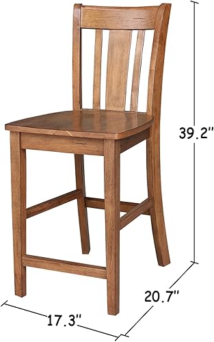 Miniatura 68 de International Concepts San Remo Taburete alto de bar, gris pardo lavado gris topo lavado,Espresso,Marrón,Beige,Negro -,Hickory/piedra