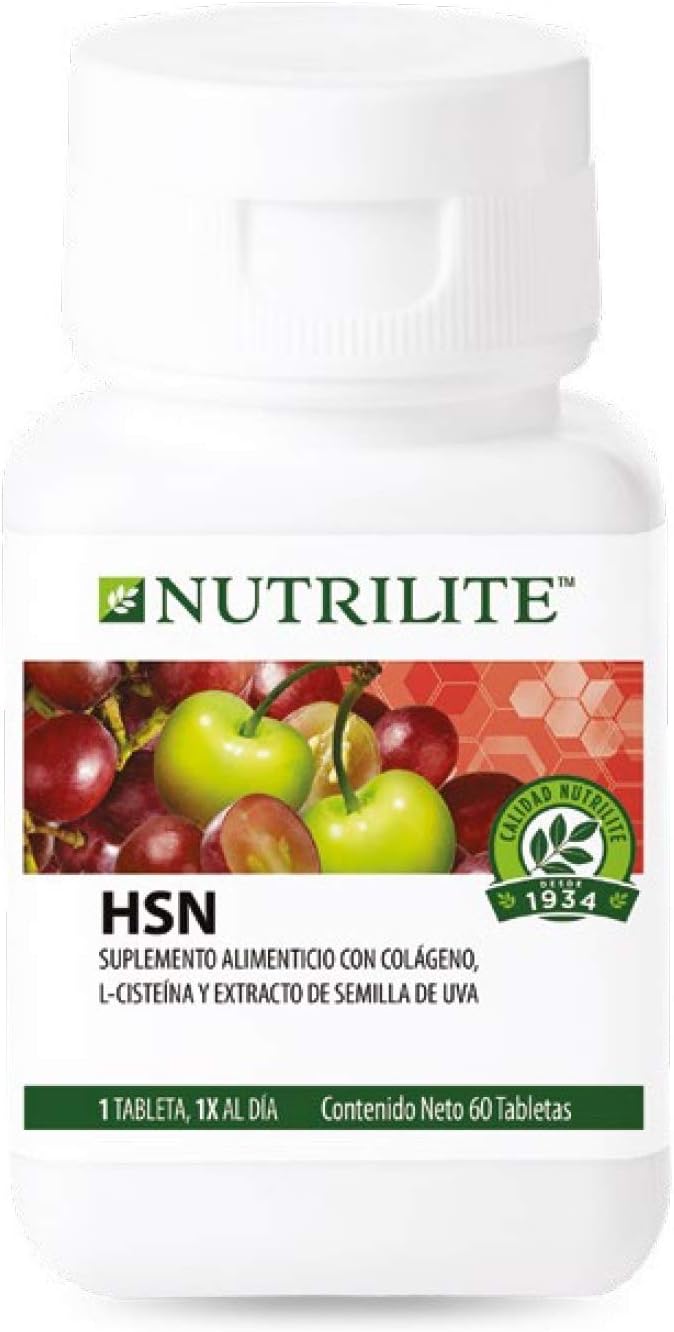 HSN Nutrilite, Colágeno, LCisteina, y Extracto de Semilla de Uva 60
