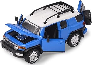 Simulation Alloy Die Cast Mini Car Model Toy Cars 1:32 for FJ Cruiser Alloy Diecast Car Model & Toys Off-Road Vehicle Model Car Sound and Light Kids Gift (Color : Blue)