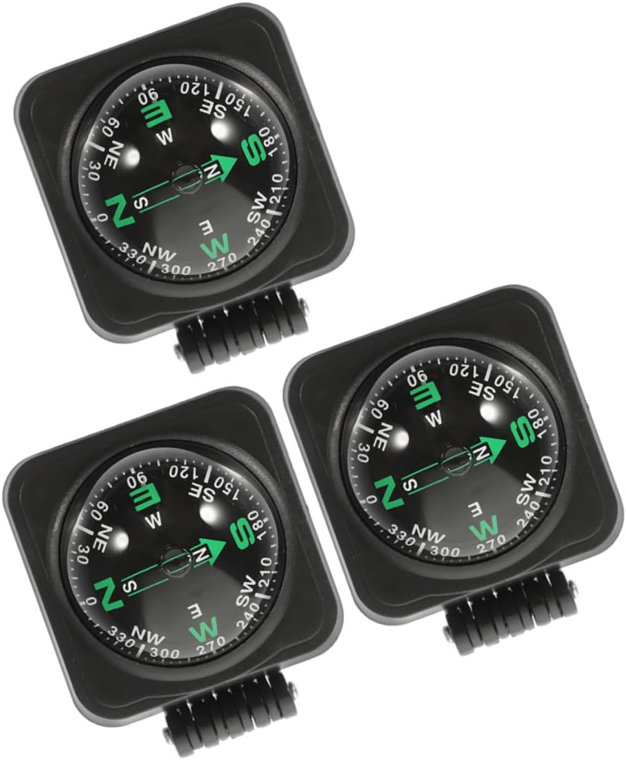PRETYZOOM Vehicle Dashboard Compass Ball 3pcs Adjustable Navigation Compass for Car Boat Motorcycle, High Accuracy Dash Mount Navigation Accessory for Outdoor Driving