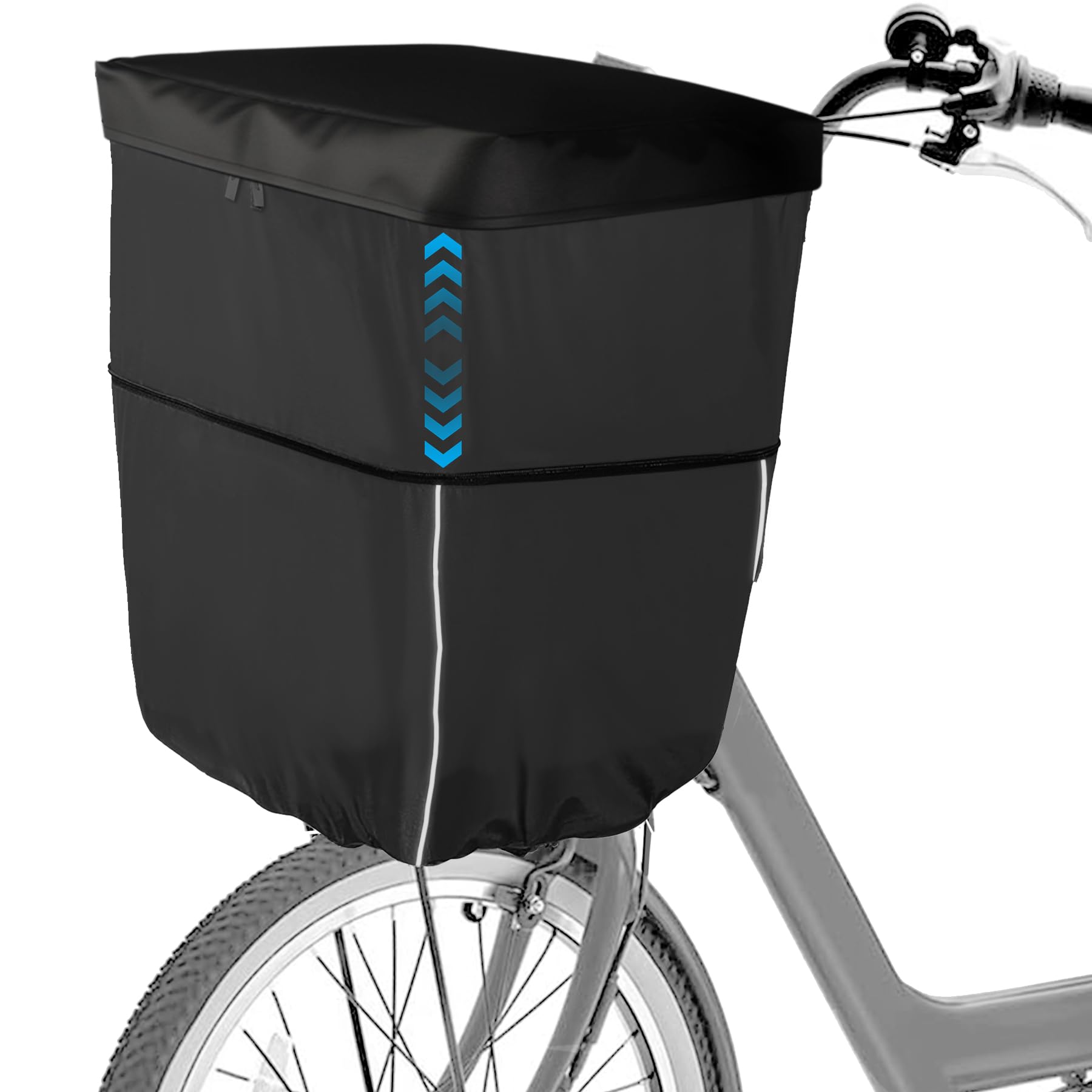COBIVI 自転車 カゴカバー 2段式 前カゴカバー 防水 厚的 ファスナー両…