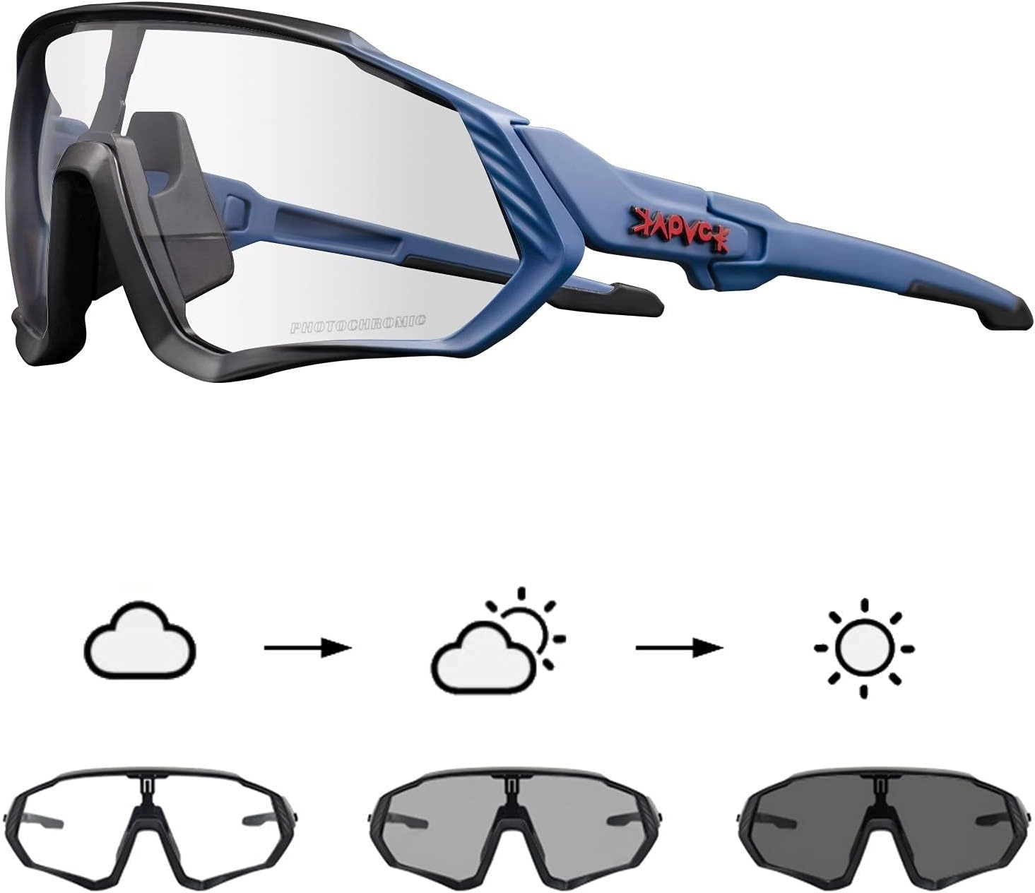 KAPVOE Photochromic Cycling Glasses for Men and Mauritius Ubuy