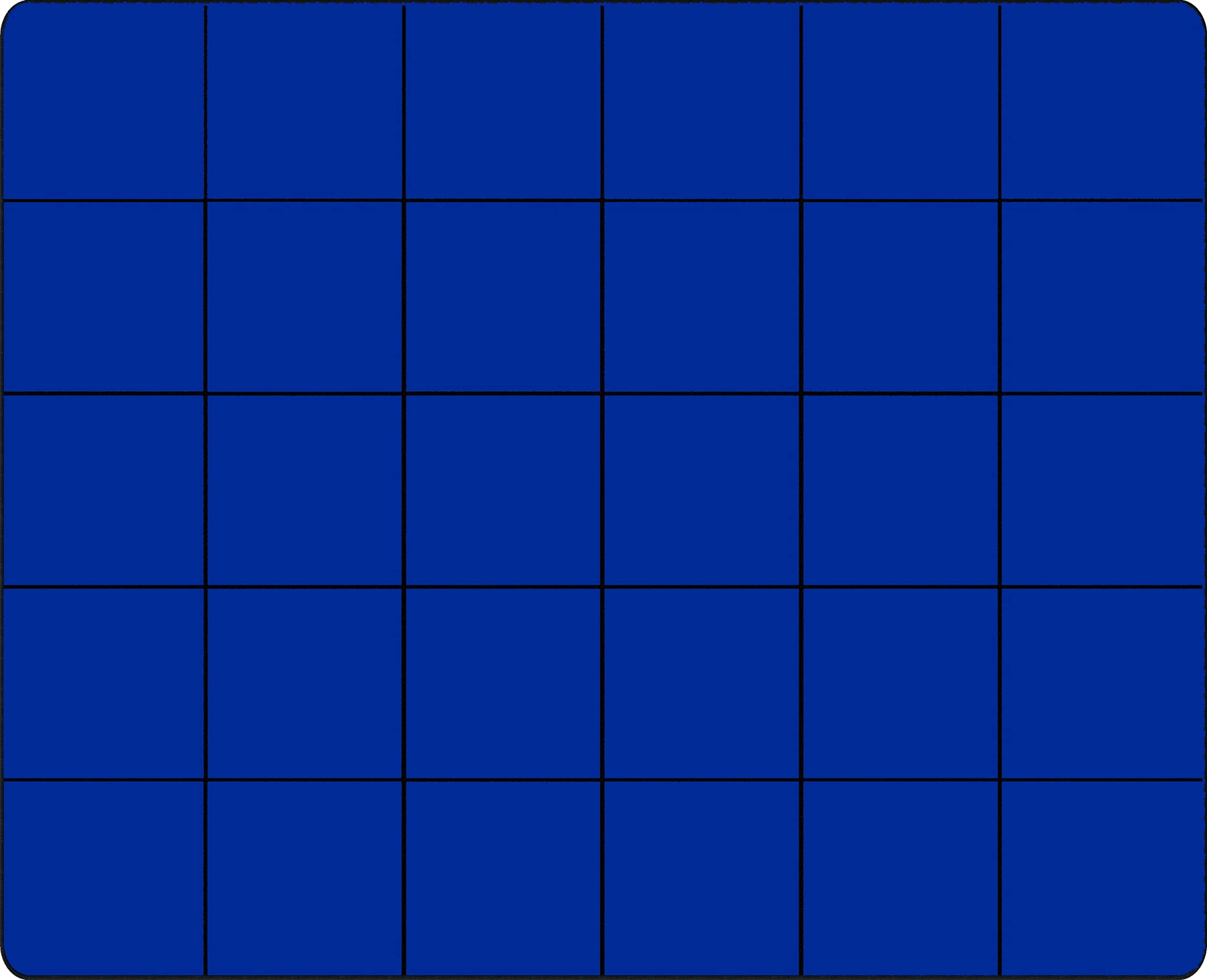 Kids Carpet Blocks Seating Classroom Rug Blue with 24 Squares, 7'6" x 12' Rectangle Educational Rug for Home or School Learning Area | Area Rug for