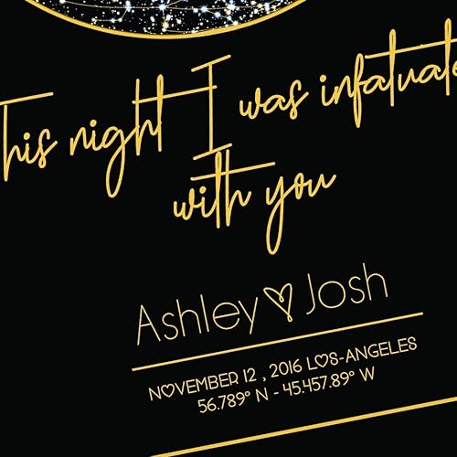 Miniatura 3 de Personalized Star Map Print Custom Constellation Poster Chart Night sky Wall Art Special Occasion Gift Wedding Anniversary Decor 8ts