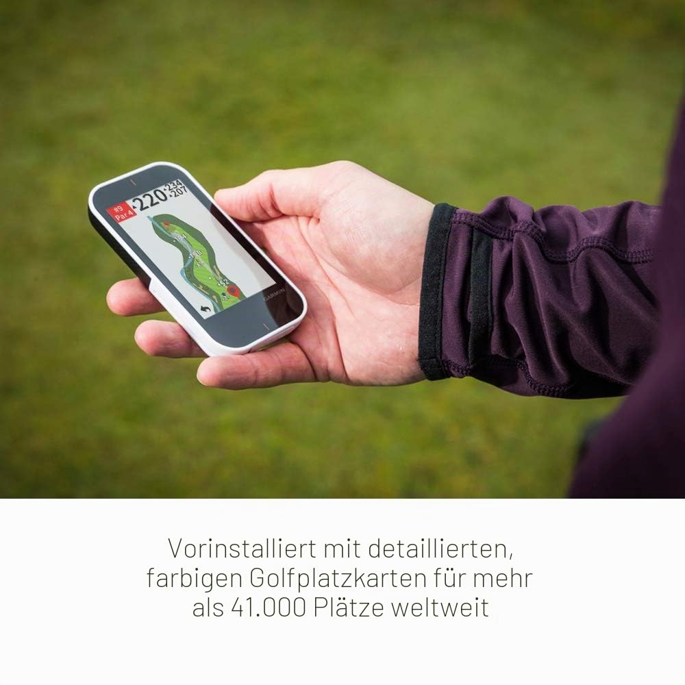 Garmin Approach G80 All-in-One Premium GPS Golf Handheld mit integriertem Launch Monitor, 3,5 Zoll Touchscreen, schwarz/weiß