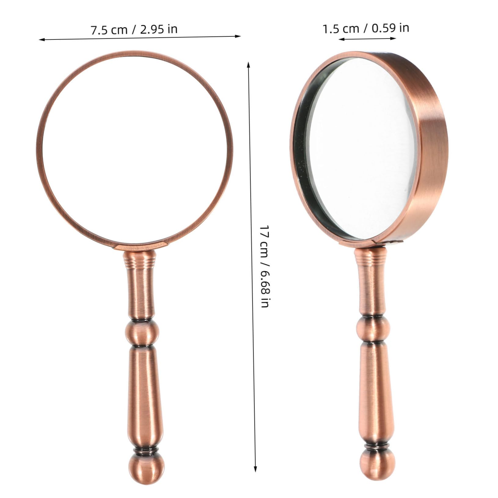 Beaupretty 3 Stck. Retro Leselupe Handheld Lupe für Senioren zum Lesen von Büchern Zeitungen und Stempelsammlungen Tragbar Leicht für Schwache Augen Klassisches Design