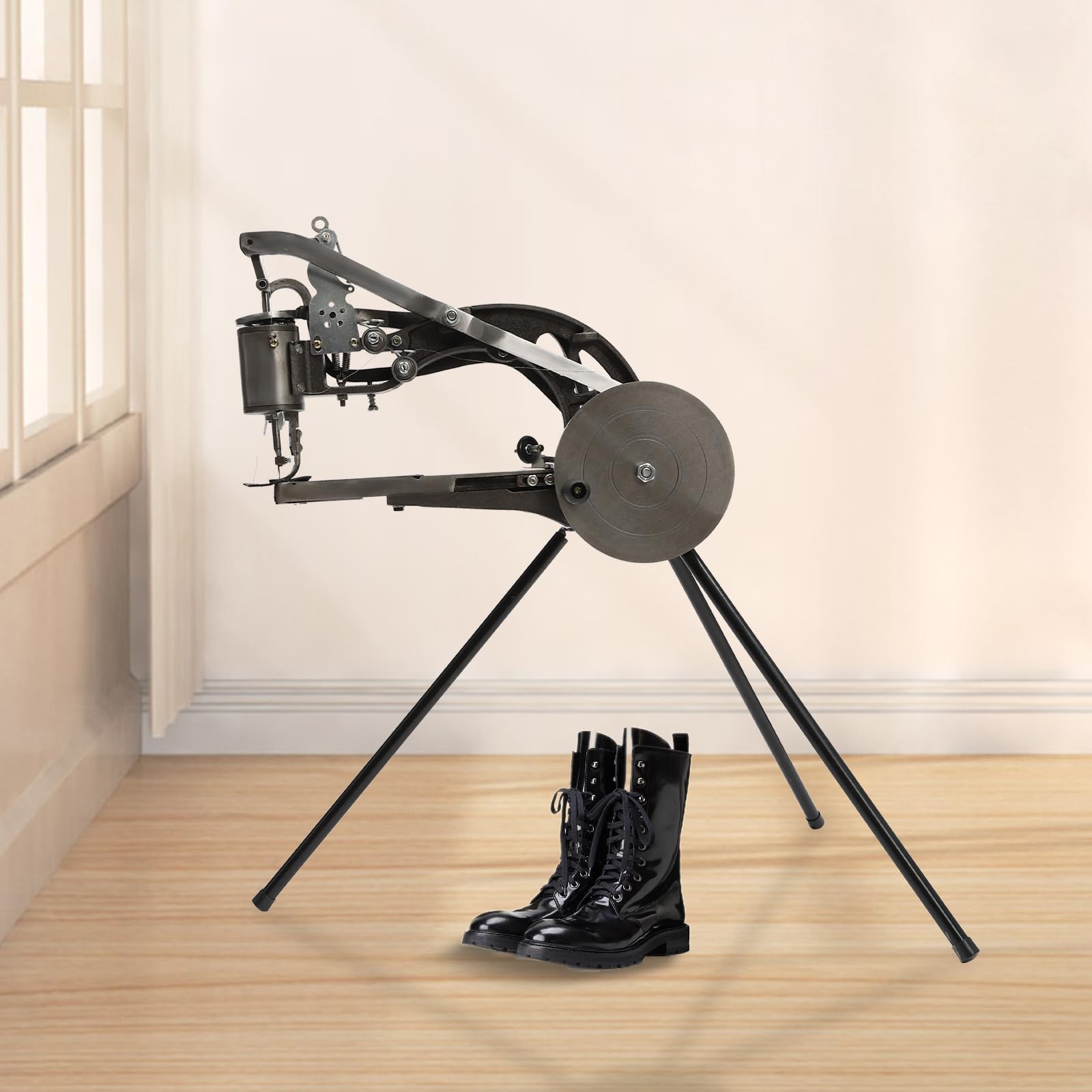 Máquina de reparación de zapatos semimanual, máquina de coser de línea de nylon de algodón, máquina de reparación de zapatos zapatero,Máquina de coser, adecuada para hilo de nylon, seda y