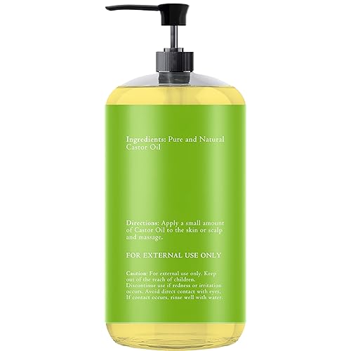 Miniatura 9 de Essentially KateS Aceite de ricino de 16.9 onzas líquidas, 100% puro y natural, prensado en frío y sin hexano, cuidado del cabello, cuidado de la