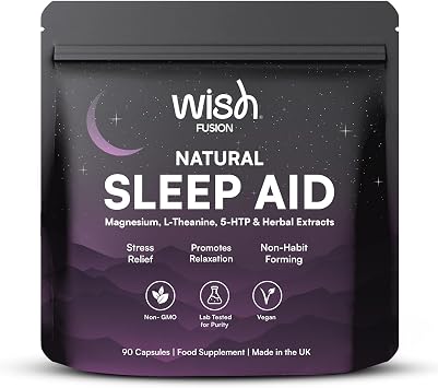 Magnesium for Relaxation & Sleep Support with L-Theanine & Herbal Extracts for Stress Relief, Restful Sleep Aid & Better Morning Energy, Non-Habit Forming, 90 Vegan Capsules