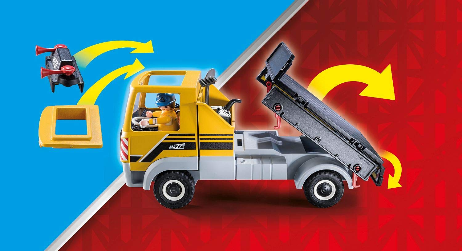 PLAYMOBIL City Action 70742 Chantier avec Camionnette A partir de 4 Ans