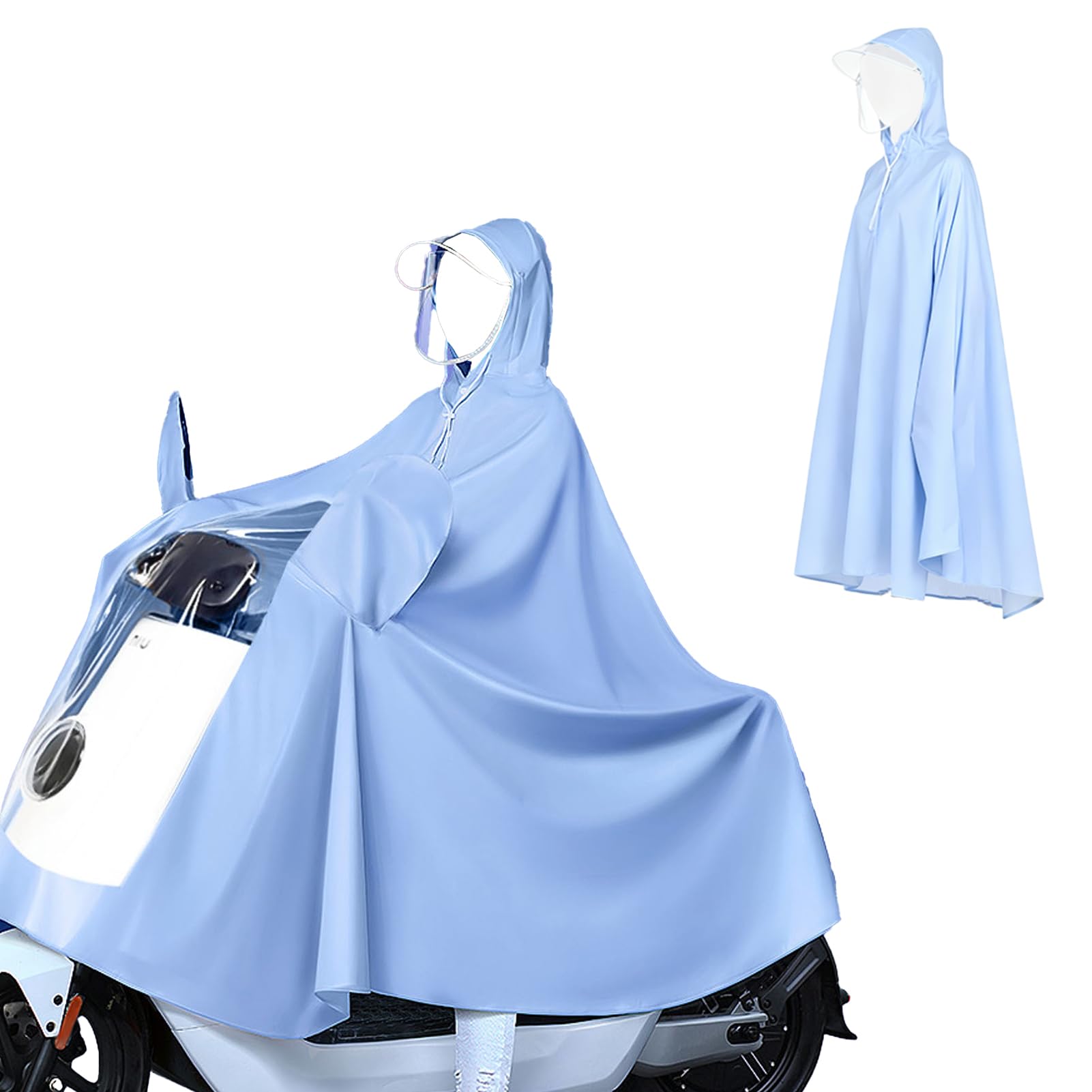 impermeable, material de PVC Ciclo eléctrico Rain Poncho Long Full Body Full Cycling Rain impermeable, para scooters eléctricos