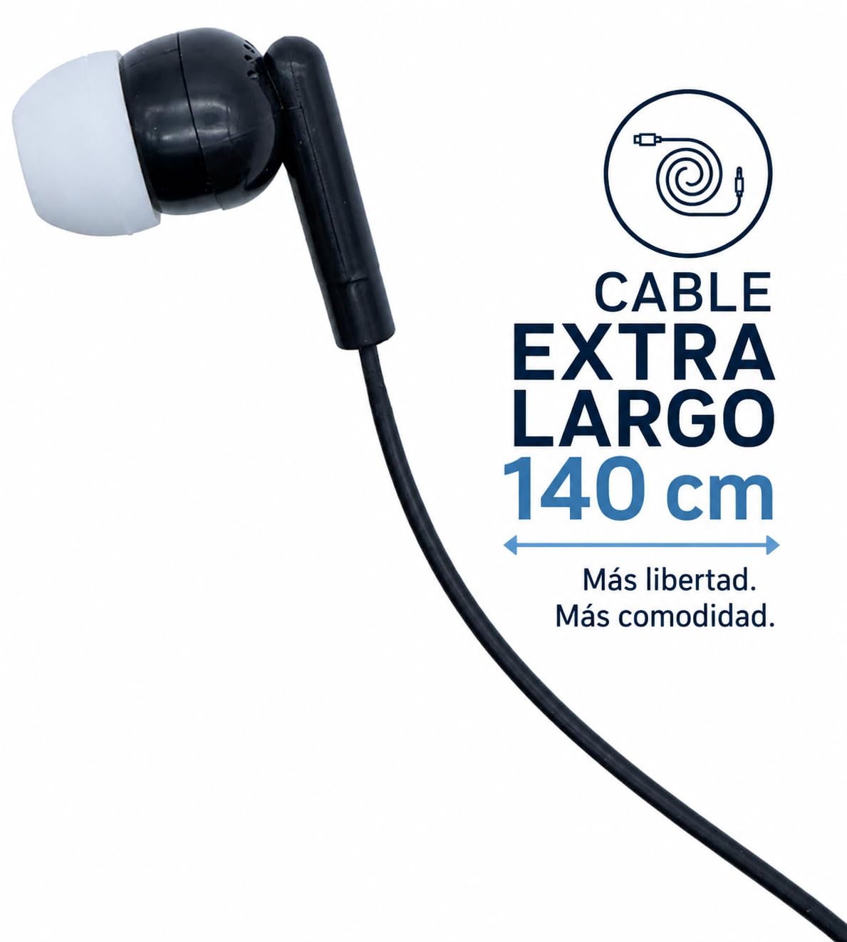 MULTIMEDIA & ENGINEERING M&E Lot de 100 écouteurs jetables avec prise jack 3,5 mm emballées dans des pochettes individuelles pour une hygiène maximale, couleur noire