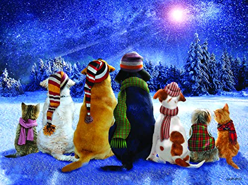 SUNSOUT INC - Wishing on a Star - 1000 pc Jigsaw Puzzle by Artist: Giordano Studios - Finished Size 20" x 27" Christmas - MPN# 37252