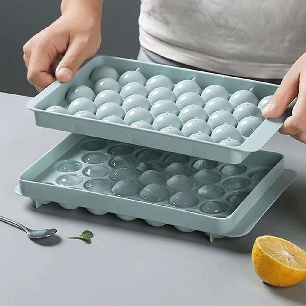 Ice Tray Food-Grade Household Ice Hockey Artifact Round Ice Cube Ice Storage Two Packs