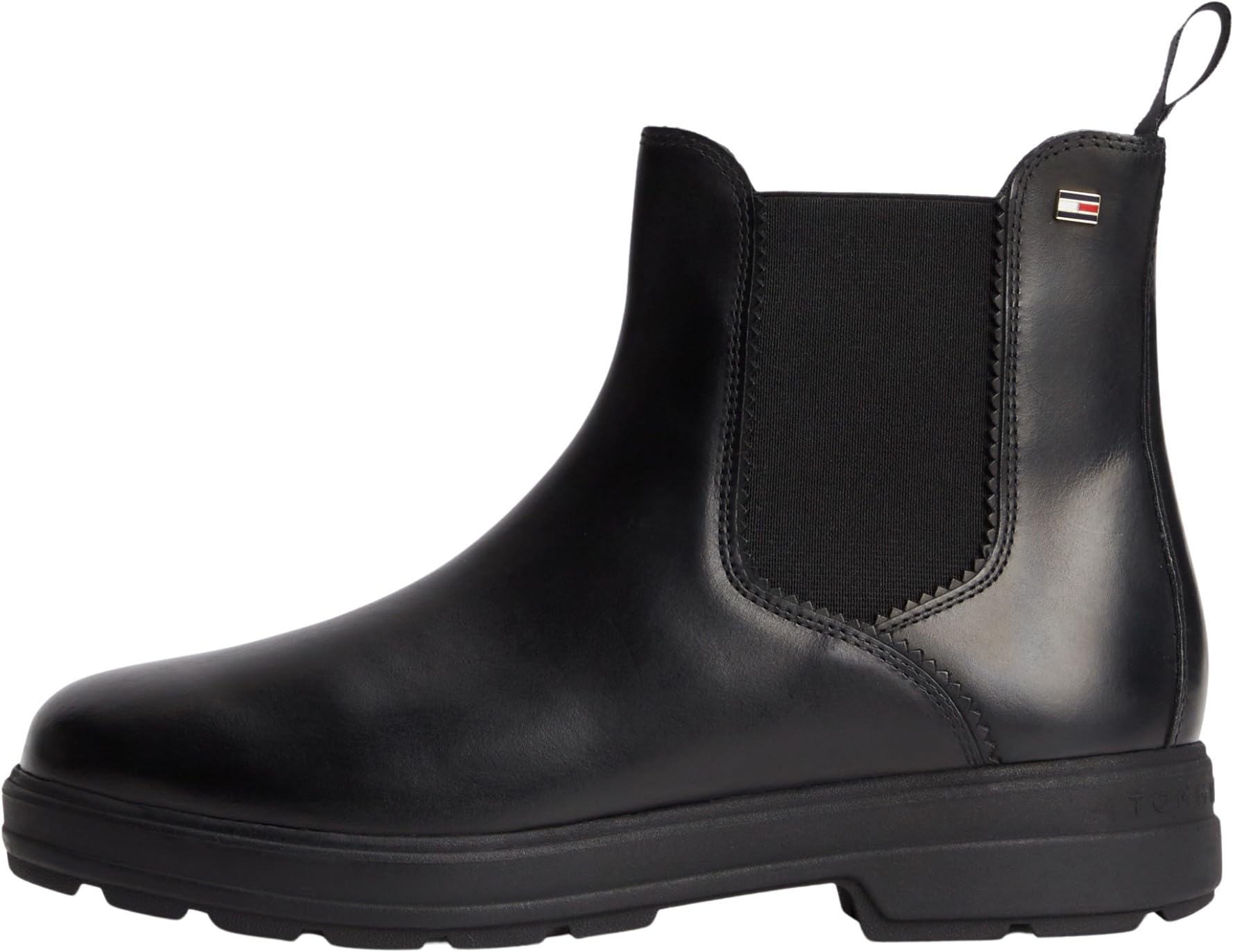 Tommy Hilfiger Women Th Flag Outdoor Chelsea Boot FW0FW09573 Low Boots, BLACK (Black), 6.5