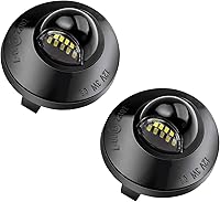 LESAUCE LED License Plate Lights for Ford F-150 F-250 F-350 Super Duty Ranger Explorer Bronco - 6000K White, Plug & Play, 2 Pack
