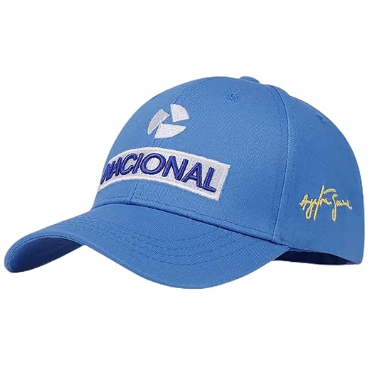 Boné Senna Nacional Azul F1 Aba Curva Premium