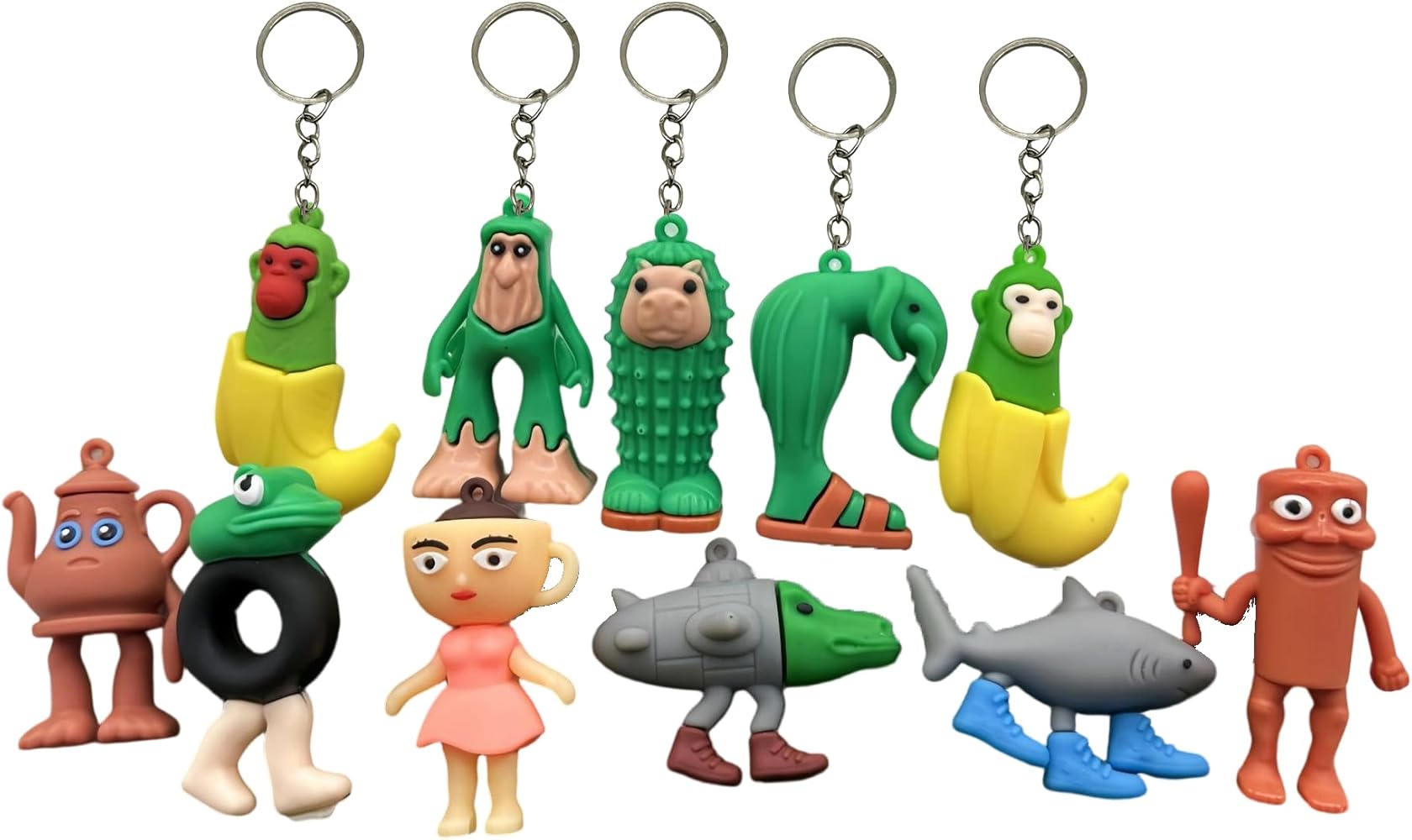 トゥントゥントゥンサフール　キーホルダー　チャーム キーリング Amazon.co.jp: トゥントゥントゥンサフール キーホルダー 立体 リコン