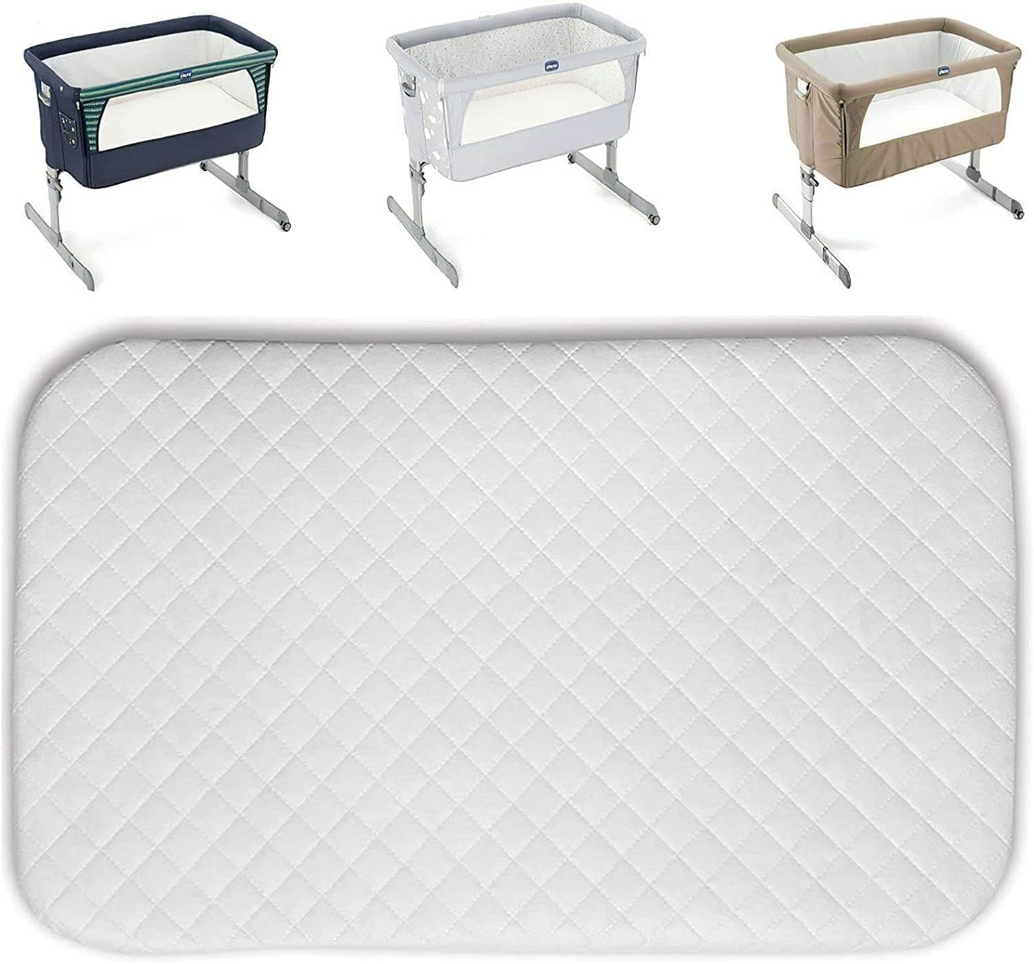 Bluemoon Bedding® Microfibre Hypoallergenic Crib Mattress 4cm Thick: Compatible with The Next to Me Crib British Made Quality Mattress