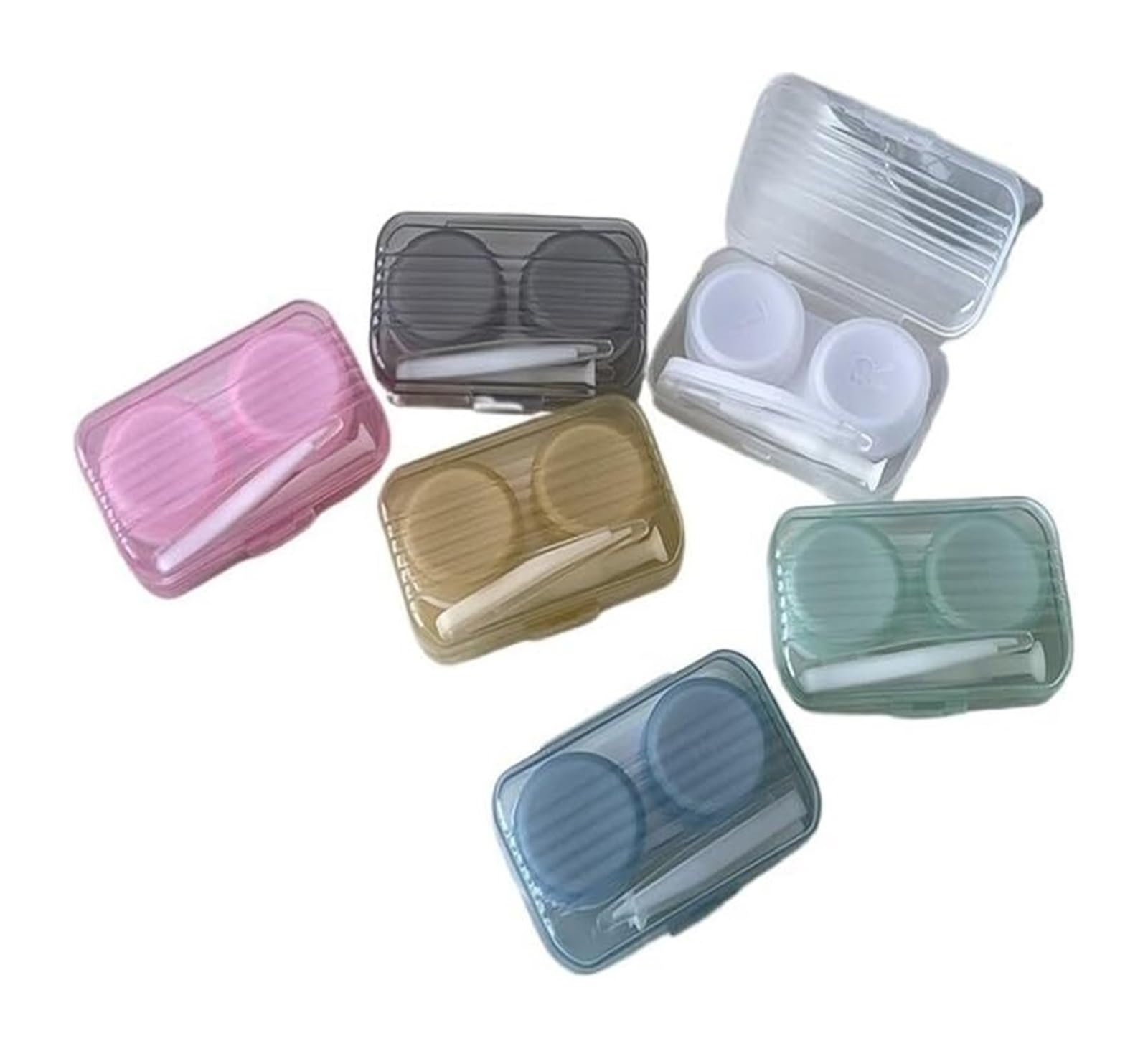 Astuccio per lenti a contatto, Custodie for lenti a contatto 10 pezzi Multicolor(A4)