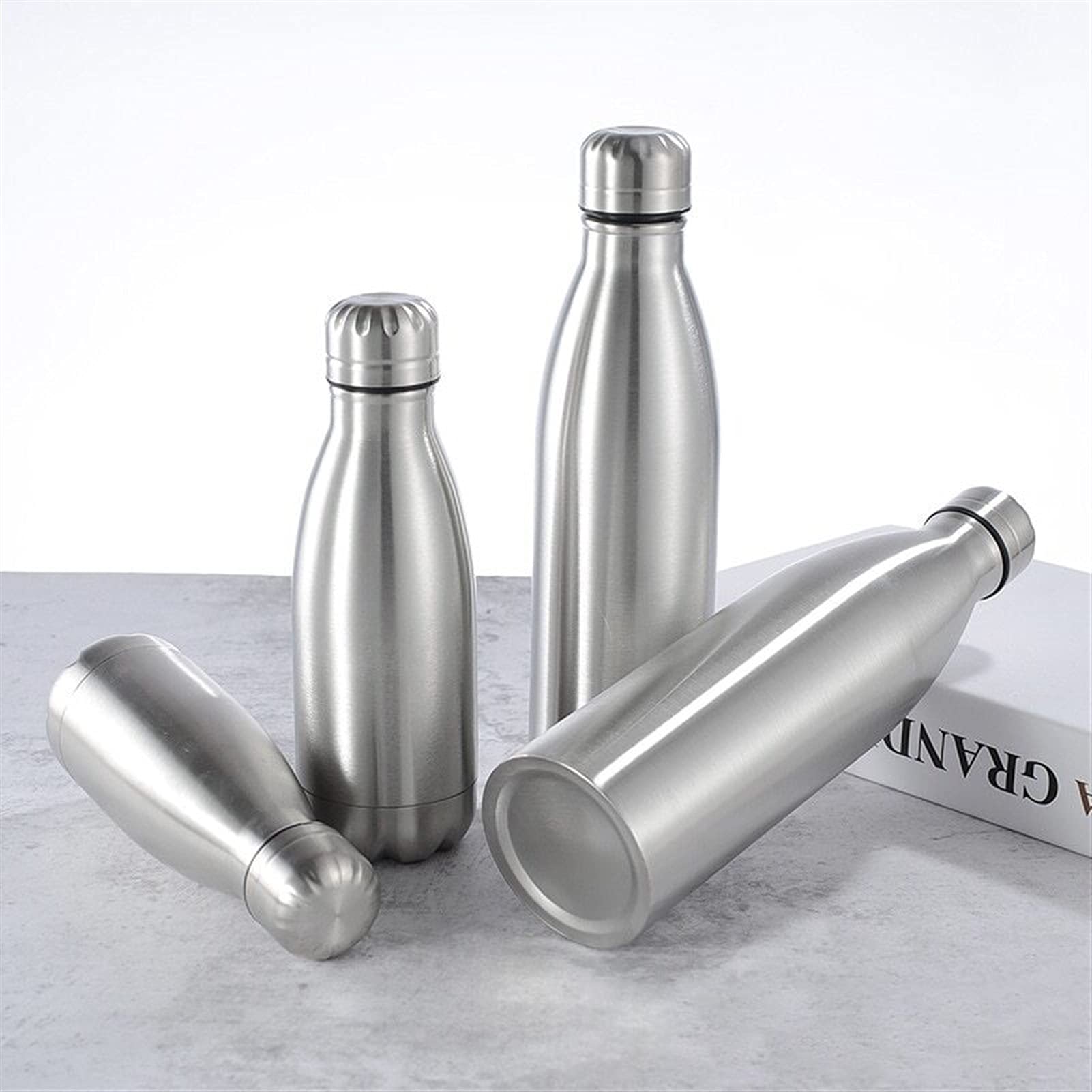 Botella de agua deportiva con termo aislado, botella de agua de acero inoxidable, botella de agua portátil para beber, gimnasio, deportes, ciclismo, artículos para beber, regalos escolares (1800 ml, p
